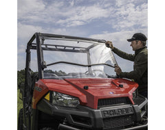 Lock & Ride® Pro Fit Hard Coat Poly Flip Down Windshield by Polaris®